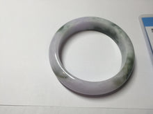 Load image into Gallery viewer, 55.2mm certified 100% natural Type A watermelon-rind green light purple Base jadeite bangle PA184-4754
