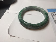 Load image into Gallery viewer, 57.5mm Certified Type A 100% Natural Sunny Green, Deep Forest Green, Gray &amp; Black Jadeite Jade Bangle AZ159-4038
