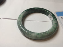Load image into Gallery viewer, 57.5mm Certified Type A 100% Natural Sunny Green, Deep Forest Green, Gray &amp; Black Jadeite Jade Bangle AZ159-4038
