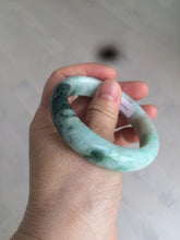 Load image into Gallery viewer, 52.3mm Certified 100% Natural type A sunny green/dark green deep forest Jadeite Jade bangle Deep in the forest AZ8-1651
