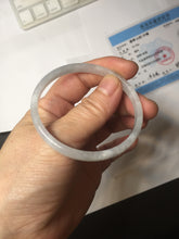 Load image into Gallery viewer, 50mm Certified Type A 100% Natural icy watery light purple green white slim Jadeite Jade bangle PJ55-2049
