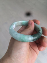 Load image into Gallery viewer, 52.3mm Certified 100% Natural type A sunny green/dark green deep forest Jadeite Jade bangle Deep in the forest AZ8-1651

