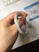 Load image into Gallery viewer, 50mm Certified Type A 100% Natural icy watery light purple green white slim Jadeite Jade bangle PJ55-2049
