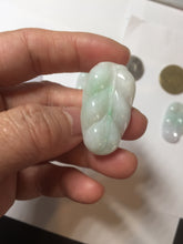 Load image into Gallery viewer, 100% natural type A  sunny green white purple jadeite jade leaf pendant group PB46
