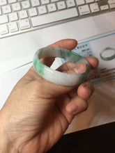 Load image into Gallery viewer, 50mm 100% natural type A sunny green light green gray jadeite bangle PB271-0997
