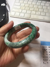 Load image into Gallery viewer, 57.5mm Certified Type A 100% Natural Sunny Green, Deep Forest Green, Gray &amp; Black Jadeite Jade Bangle AZ159-4038
