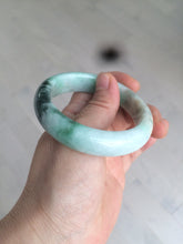 Load image into Gallery viewer, 52.3mm Certified 100% Natural type A sunny green/dark green deep forest Jadeite Jade bangle Deep in the forest AZ8-1651
