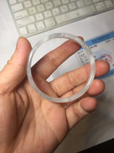 Load image into Gallery viewer, 50mm Certified Type A 100% Natural icy watery light purple green white slim Jadeite Jade bangle PJ55-2049
