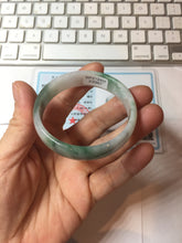 Load image into Gallery viewer, 50mm 100% natural type A sunny green light green gray jadeite bangle PB271-0997
