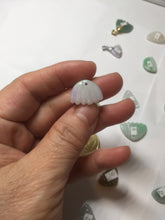 Load image into Gallery viewer, 5-18mm Type A 100% icy watery natural green blue purple white seashell/wing jadeite Jade Pendant necklace group AA68
