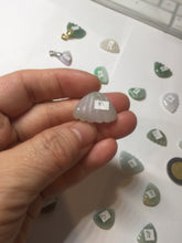 Load image into Gallery viewer, 5-18mm Type A 100% icy watery natural green blue purple white seashell/wing jadeite Jade Pendant necklace group AA68
