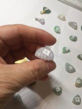 Load image into Gallery viewer, 5-18mm Type A 100% icy watery natural green blue purple white seashell/wing jadeite Jade Pendant necklace group AA68
