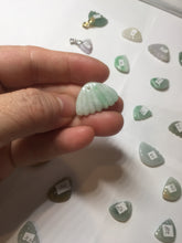 Load image into Gallery viewer, 5-18mm Type A 100% icy watery natural green blue purple white seashell/wing jadeite Jade Pendant necklace group AA68
