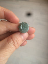 Load image into Gallery viewer, 100% Natural blue gray green  Guatemala jadeite Jade flower pendant group BH61
