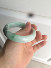 Load image into Gallery viewer, 52.3mm Certified 100% Natural type A sunny green/dark green deep forest Jadeite Jade bangle Deep in the forest AZ8-1651
