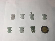 Load image into Gallery viewer, Type A 100% Natural light green white jadeite jade cute baby bear pendant BM55
