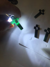 Load image into Gallery viewer, 100% Natural type A dark green/blue/black/gray Guatemala jadeite Jade Hand-held cross or cross pendant group PD93
