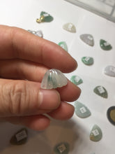 Load image into Gallery viewer, 5-18mm Type A 100% icy watery natural green blue purple white seashell/wing jadeite Jade Pendant necklace group AA68
