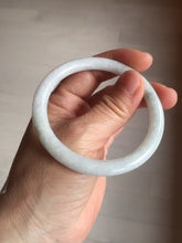 Load image into Gallery viewer, 54mm 100% natural Type A green white slim round cut jadeite jade bangle BL101-4674
