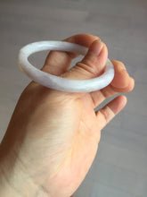 Load image into Gallery viewer, 51.5mm certified 100% natural type A light purple white slim oval round cut jadeite jade bangle BL51-3528
