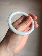 Load image into Gallery viewer, 54mm 100% natural Type A green white slim round cut jadeite jade bangle BL101-4674
