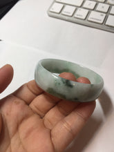 Load image into Gallery viewer, 51mm Certified type A 100% Natural green white half mountain half water (半山半水) thin Jadeite Jade bangle PB272-1040
