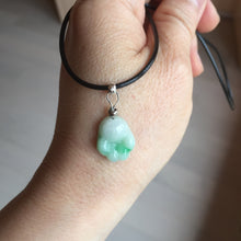 Load image into Gallery viewer, 100% Natural type A sunny green/purple doggy paw Jadeite Jade pendant AX146

