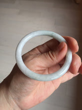 Load image into Gallery viewer, 54mm 100% natural Type A green white slim round cut jadeite jade bangle BL101-4674
