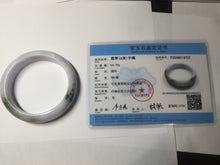 Load image into Gallery viewer, 54.5mm certified 100% natural Type A green light purple Distant Hills in Mist jadeite bangle PA185-4757
