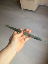 Load image into Gallery viewer, 24cm 100% Natural light green black Xiu Jade Serpentine vantage fish square style hairpin AW22
