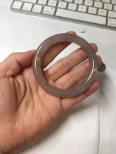 Load image into Gallery viewer, 52.6mm 100% natural light purple/pale pink/gray “Scattered Blossoms, 落英” Quartzite (Shetaicui jade) round cut  bangle SY137
