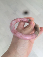 Load image into Gallery viewer, sold! Please don’t order. Thanks 53.4mm 100% natural chubby pink rose stone (Rhodonite) round cut bangle CB65
