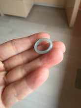 Load image into Gallery viewer, Size 2 3/4 (13.8mm) 100% natural type A icy watery green/blue/purple Guatemala jadeite jade band ring group AA104
