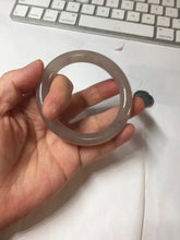 Load image into Gallery viewer, 52.6mm 100% natural light purple/pale pink/gray “Scattered Blossoms, 落英” Quartzite (Shetaicui jade) round cut  bangle SY137
