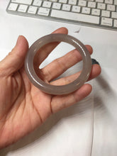 Load image into Gallery viewer, 52.6mm 100% natural light purple/pale pink/gray “Scattered Blossoms, 落英” Quartzite (Shetaicui jade) round cut  bangle SY137
