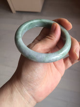 Load image into Gallery viewer, 55.3mm certified 100% natural type A green/yellow/gray jadeite jade bangle AU54-0245
