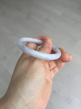 Load image into Gallery viewer, 51.5mm certified 100% natural type A light purple white slim oval round cut jadeite jade bangle BL51-3528
