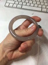 Load image into Gallery viewer, 52.6mm 100% natural light purple/pale pink/gray “Scattered Blossoms, 落英” Quartzite (Shetaicui jade) round cut  bangle SY137
