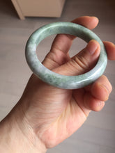 Load image into Gallery viewer, 55.3mm certified 100% natural type A green/yellow/gray jadeite jade bangle AU54-0245
