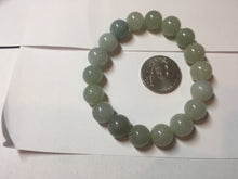 Load image into Gallery viewer, 10-10.5mm size 50-58mm 100% natural type A green gray jadeite jade beads bracelet AZ161
