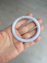 Load image into Gallery viewer, 51.5mm certified 100% natural type A light purple white slim oval round cut jadeite jade bangle BL51-3528
