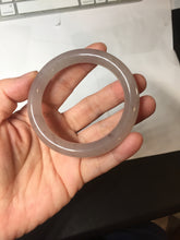 Load image into Gallery viewer, 52.6mm 100% natural light purple/pale pink/gray “Scattered Blossoms, 落英” Quartzite (Shetaicui jade) round cut  bangle SY137
