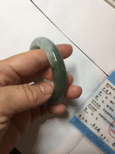 Load image into Gallery viewer, 50.5mm Certified type A 100% Natural icy watery oily dark green white Jadeite Jade bangle PB122-3460
