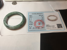 Load image into Gallery viewer, 56.5mm Certified Type A 100% Natural Woodland Green Jadeite Bangle AZ162-0425
