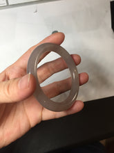 Load image into Gallery viewer, 52.6mm 100% natural light purple/pale pink/gray “Scattered Blossoms, 落英” Quartzite (Shetaicui jade) round cut  bangle SY137
