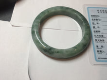 Load image into Gallery viewer, 56.5mm Certified Type A 100% Natural Woodland Green Jadeite Bangle AZ162-0425
