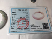 Load image into Gallery viewer, 53.7mm Certified 100% natural Type A Green &amp; Light Purple jadeite jade bangle PH243-0178
