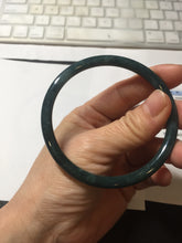 Load image into Gallery viewer, 60mm Certified Type A 100% Natural light green/blue/gray Guatemala slim round cut Jadeite bangle BP207-1015

