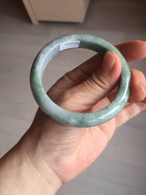 Load image into Gallery viewer, 55.3mm certified 100% natural type A green/yellow/gray jadeite jade bangle AU54-0245
