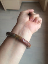 Load image into Gallery viewer, 55.4 100% natural red/yellow/brown/black round cut ocean jasper bangle SY44
